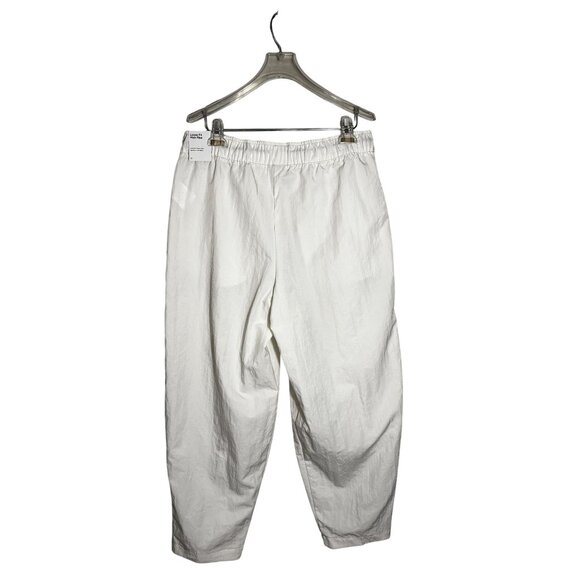 Nike Size Large Woven Utility Pants Beige/Cream Patchwork Elastic Waist - Picture 3 of 9